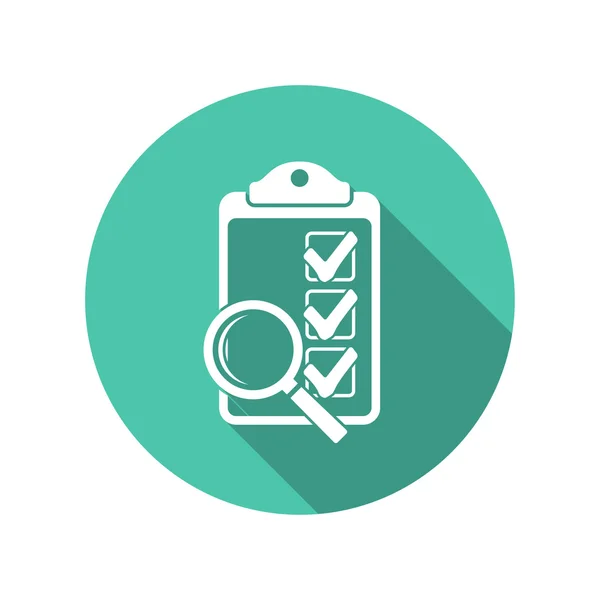 Pictograph of checklist with mark — Stock Vector
