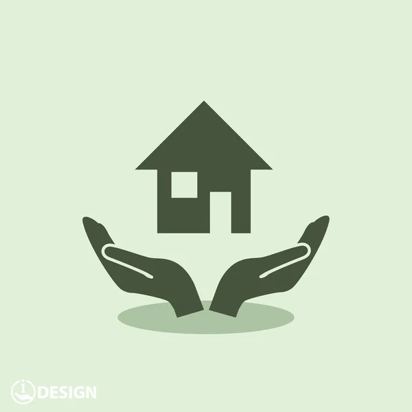 Pictografía del icono de la casa — Vector de stock