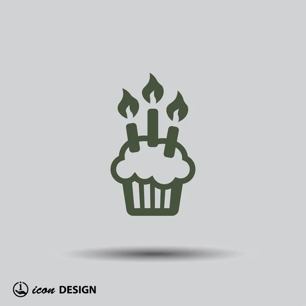 Pictografía del icono de la torta — Vector de stock