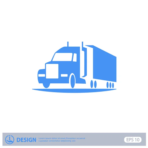 Pictograph of truck car — Stock Vector