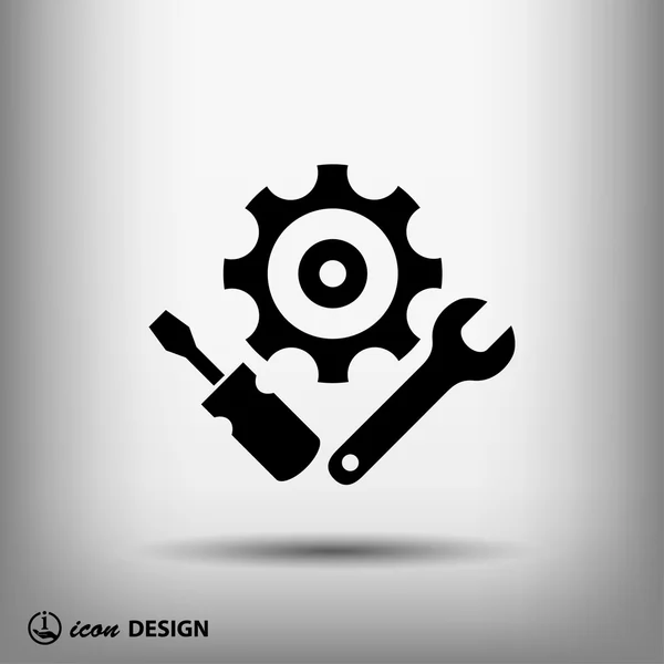 Pictograph of gears icon — Stock Vector