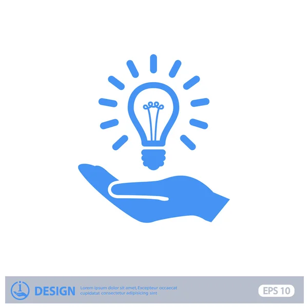 Pictograph of light bulb — Stock Vector