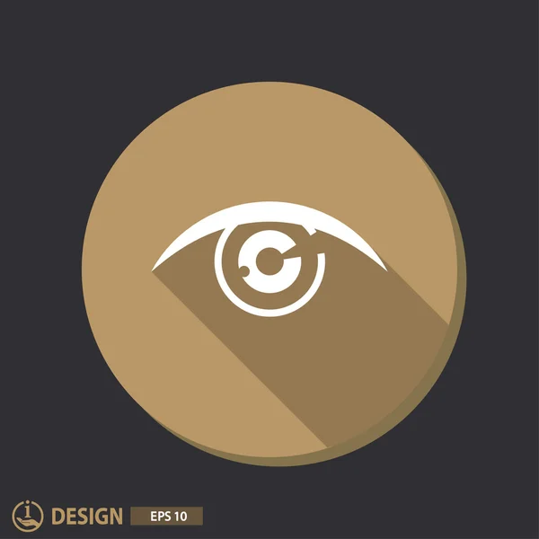 Golden eye symbol sign Royalty Free Vector Image