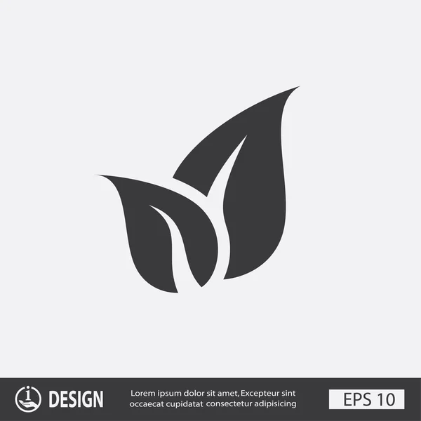 Bladeren, eco-pictogram — Stockvector