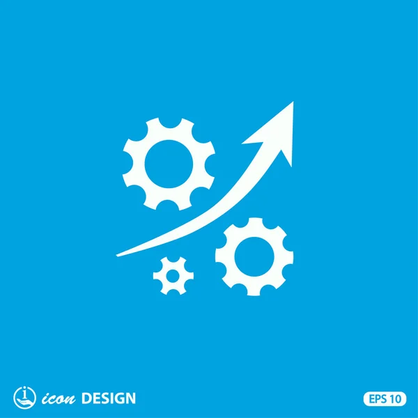Pictogramme de l'icône des engrenages — Image vectorielle
