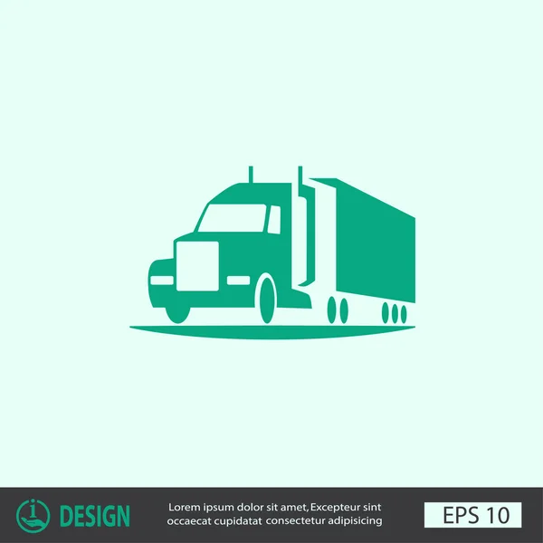 Ikony Symbols samochód ciężarowy — Wektor stockowy