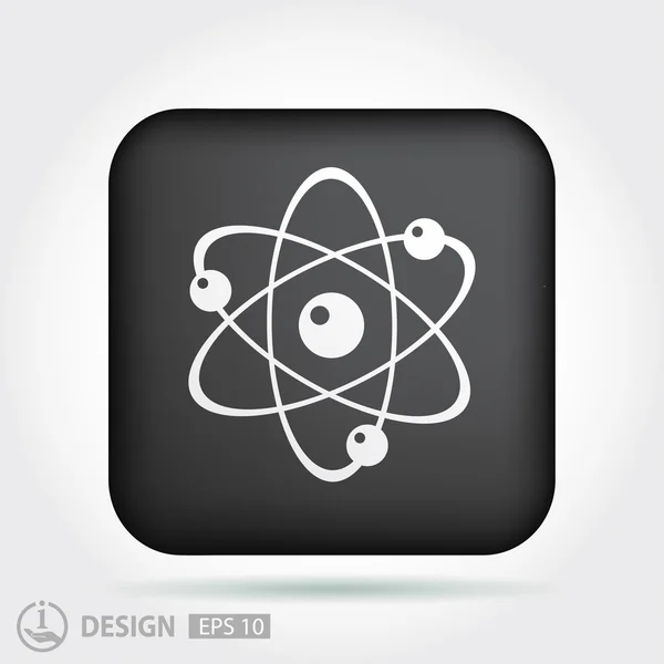 Pictograph of atom icon — Stock Vector