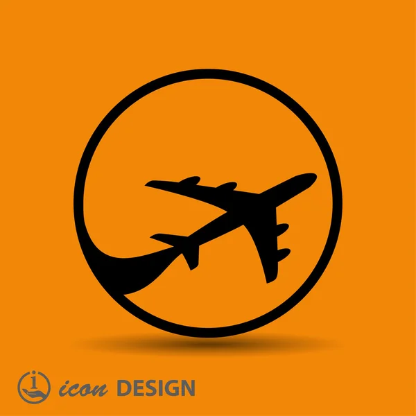 Pictograph of airplane icon — Stock Vector