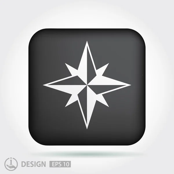 Pictograph of compass icon — Stock Vector