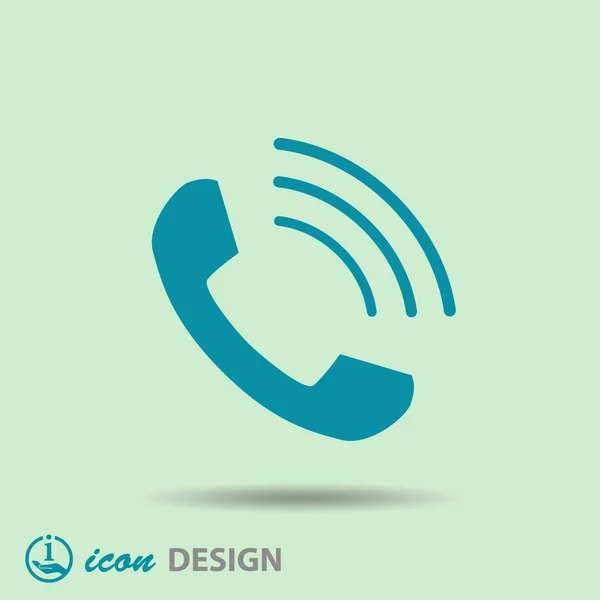 Pictograph of phone icon — Stock Vector