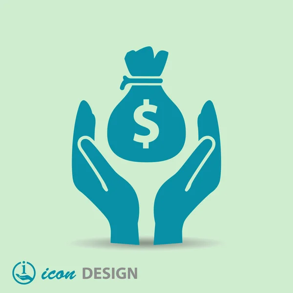 Pictograph of money icon — Stock Vector