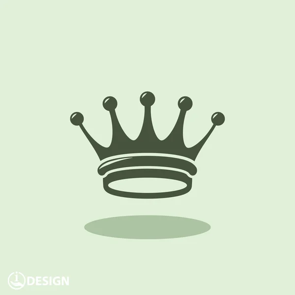 Pictograph of royal crown — Stock Vector