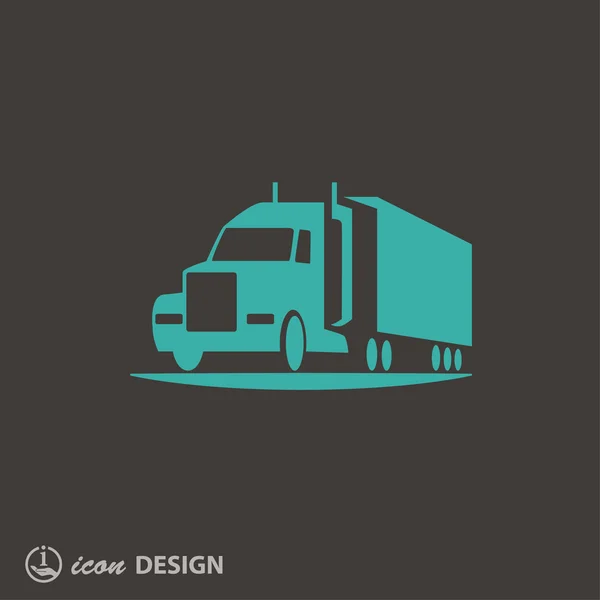 Pictograph of truck car — Stock Vector