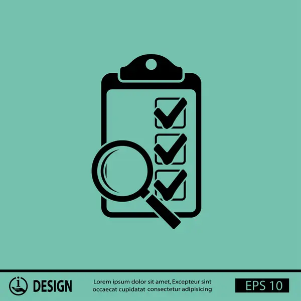 Pictograph van controlelijst met vinkje — Stockvector