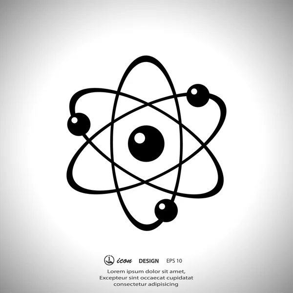 Pictograph van atoom-pictogram — Stockvector