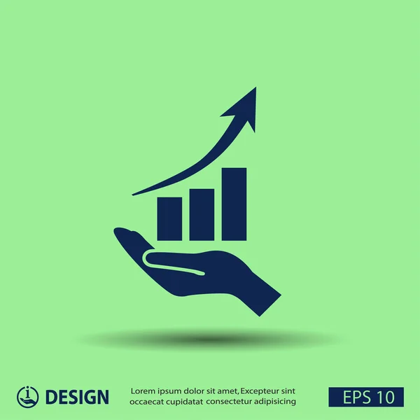 Pictografía del icono del gráfico — Archivo Imágenes Vectoriales