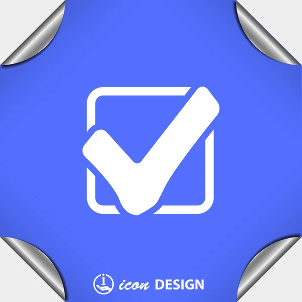 Pictograph of check mark — Stock Vector