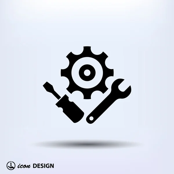 Pictograph of gears icon — Stock Vector