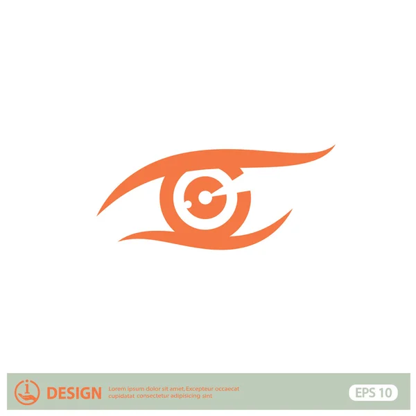 Pictograph of eye icon — Stock Vector