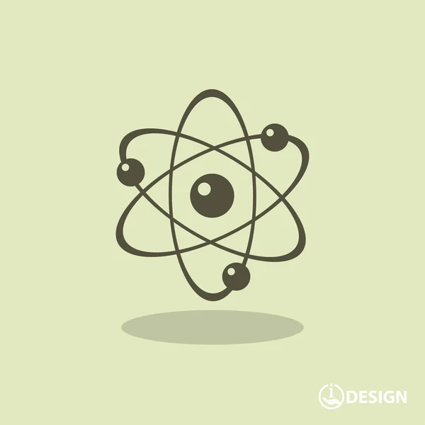 Pictograph of atom icon — Stock Vector