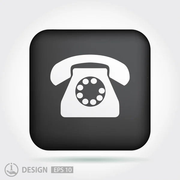 Pictograph of phone icon — Stock Vector