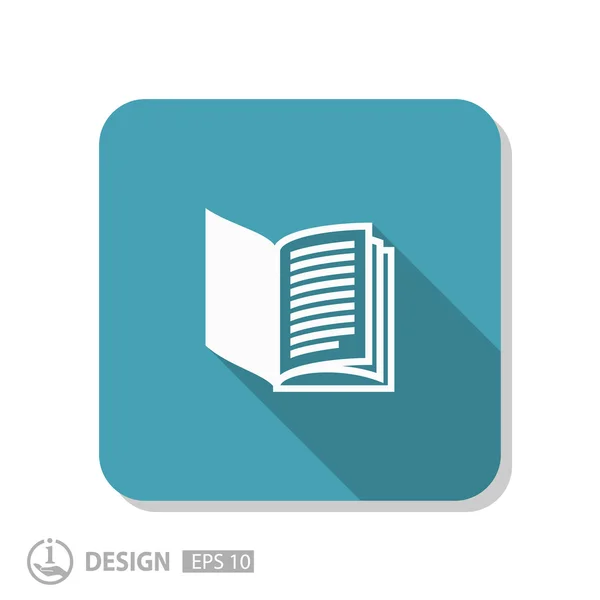 Pictograph of book icon — Stock Vector