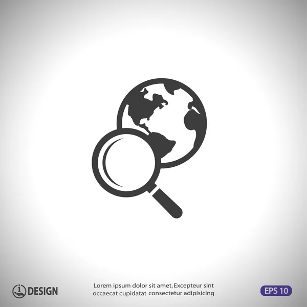 Pictograph of Magnifying glass — Stock Vector