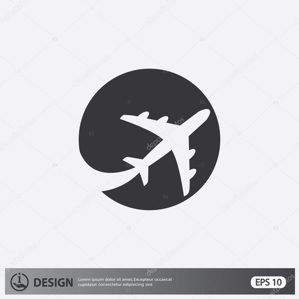 Pictograph of airplane icon