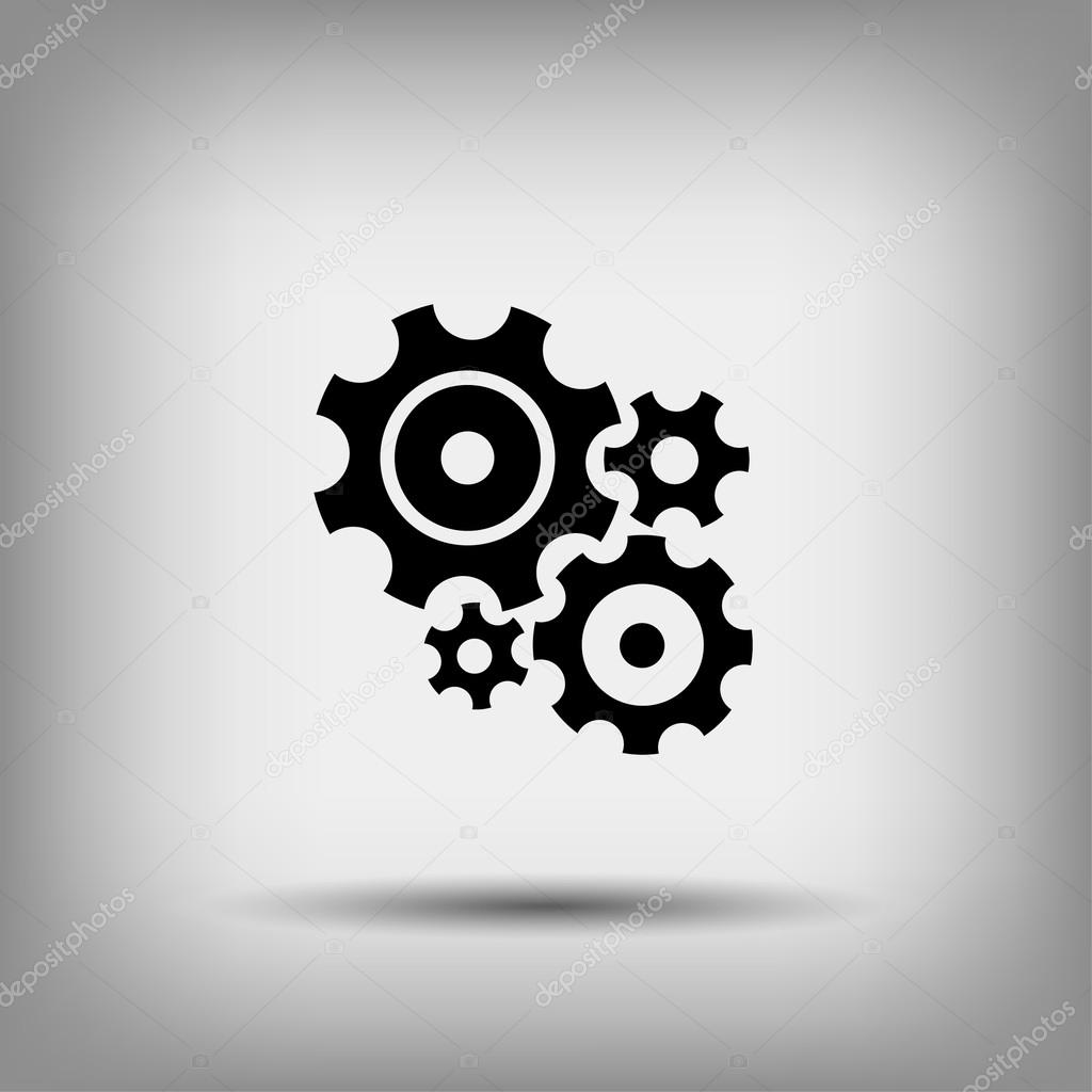Pictograph of gears icon