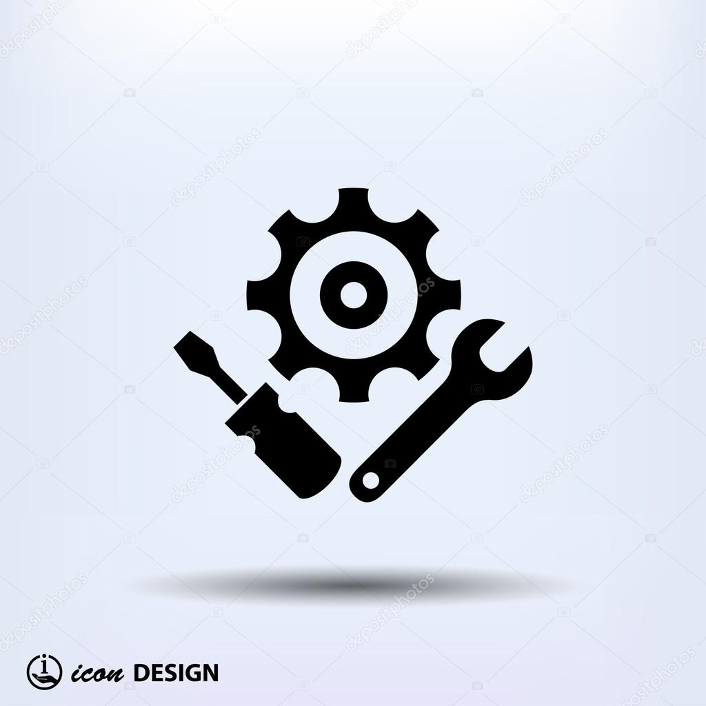 Pictograph of gears icon