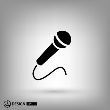 Basit mikrofon simgesi