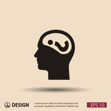 soru işareti ve adam simgesi