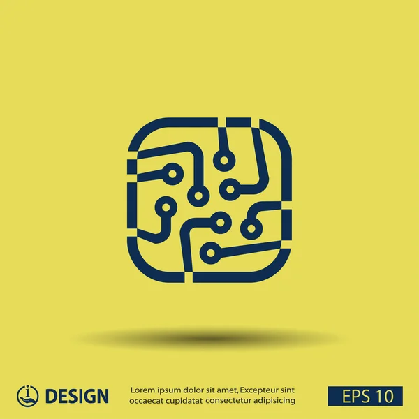 Pictograph van circuit board — Stockvector