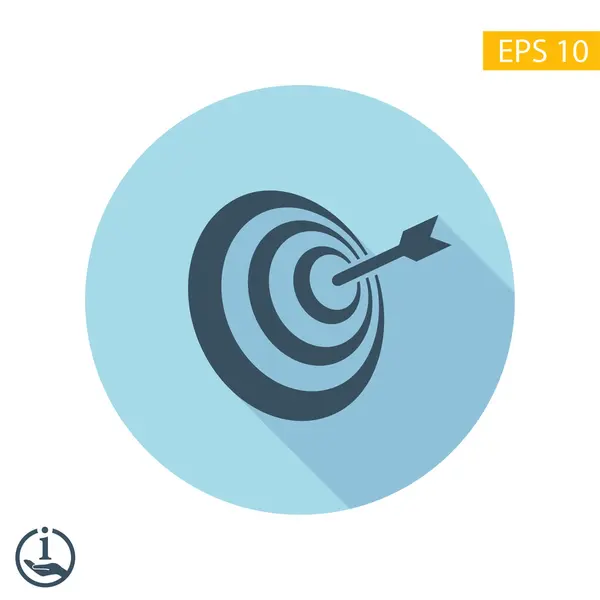 Pictograph target dengan panah - Stok Vektor