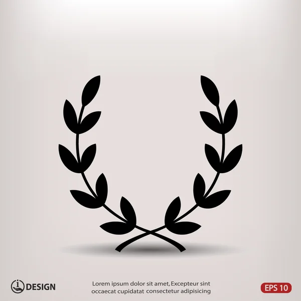 Pictograph of laurel wreath — Stock Vector