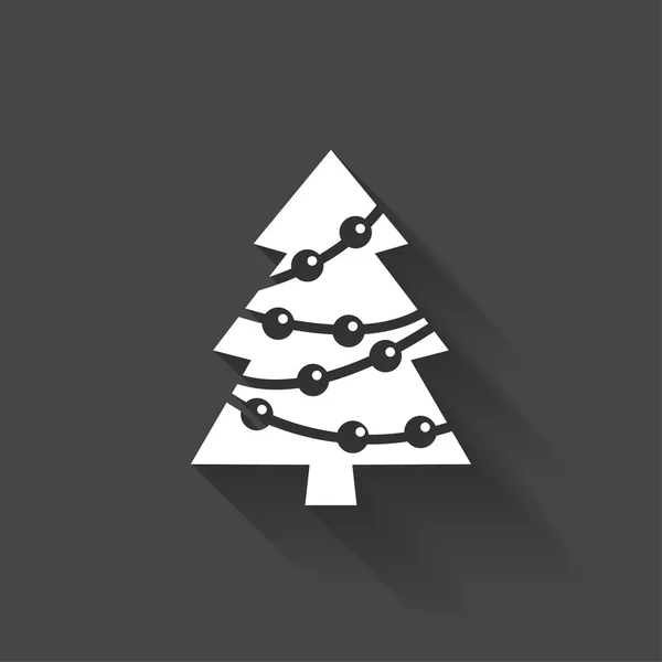 Pictograph van kerstboom — Stockvector