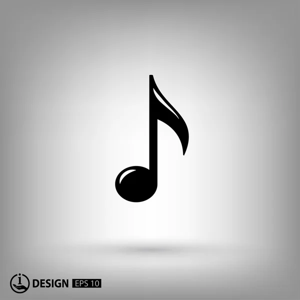 Pictograph of music note — Stock Vector