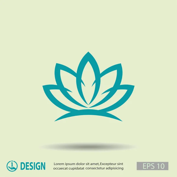 Pictograph vackra Lotus — Stock vektor