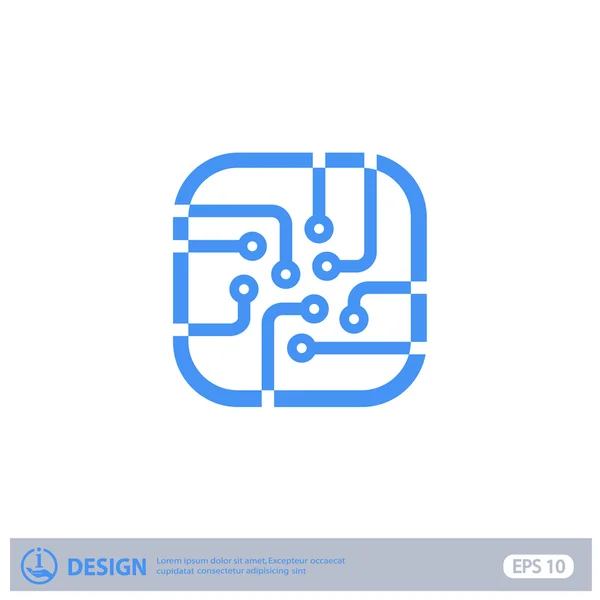 Pictograph of circuit board — Stock Vector