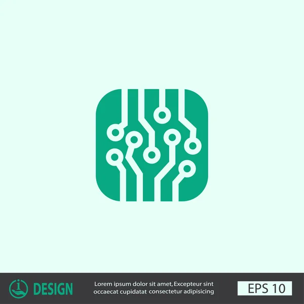 Pictogramme de la carte de circuit imprimé — Image vectorielle