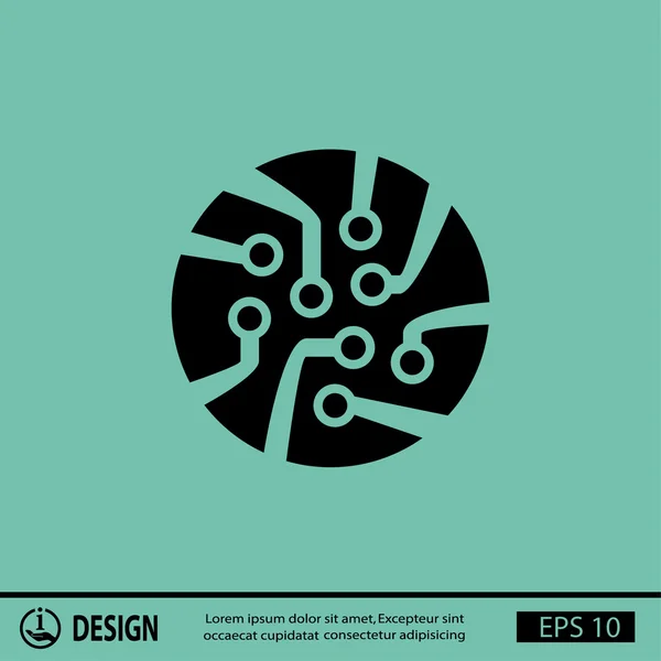 Pictograph van circuit board — Stockvector