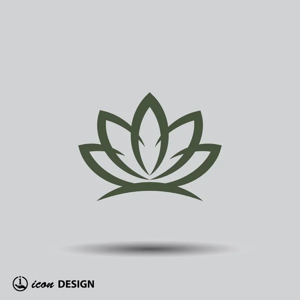 Pictogramme de beau lotus — Image vectorielle