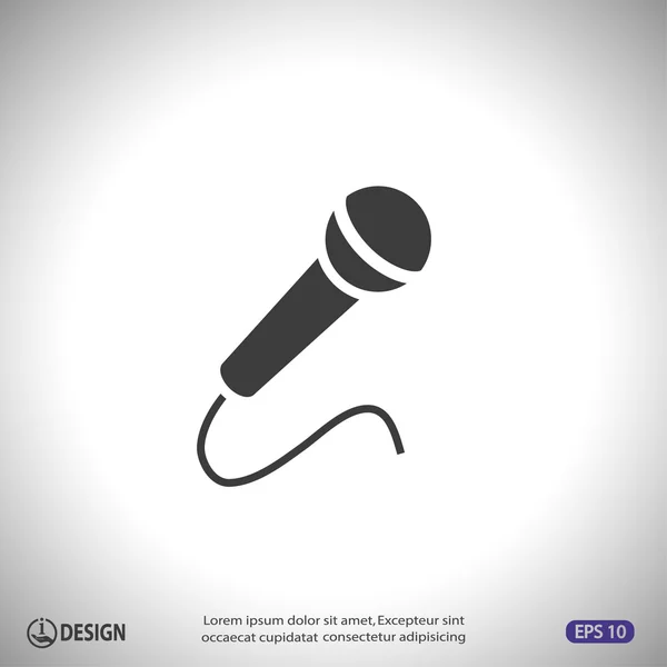 Simple microphone icon — Stock Vector