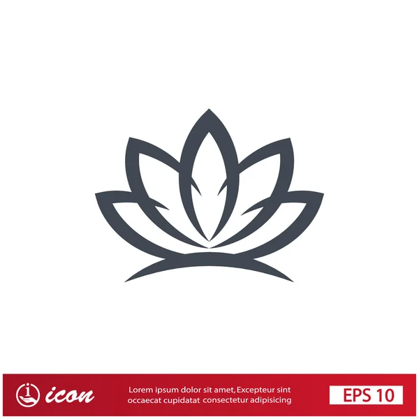 Ikony Symbols kwiat lotosu — Wektor stockowy