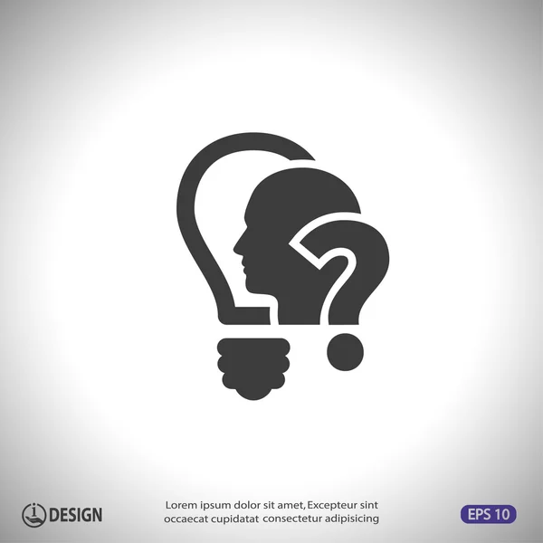 Question mark and man icon — Stock Vector