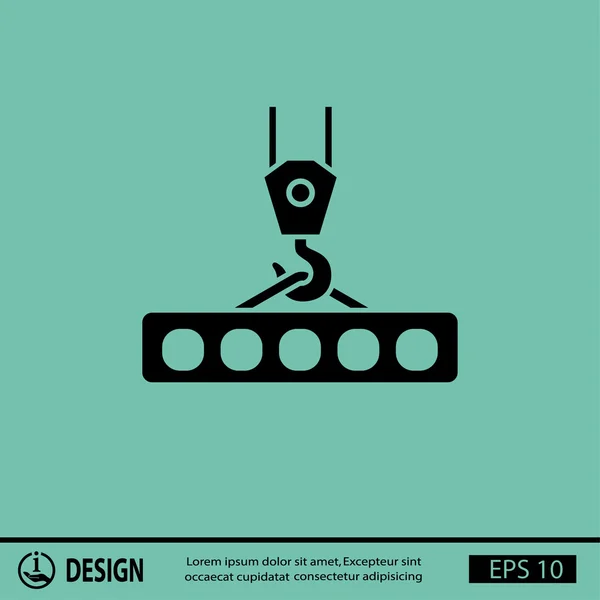 Pictograma de gancho de guindaste —  Vetores de Stock