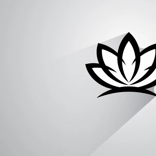 Pictografía de flor de loto — Vector de stock