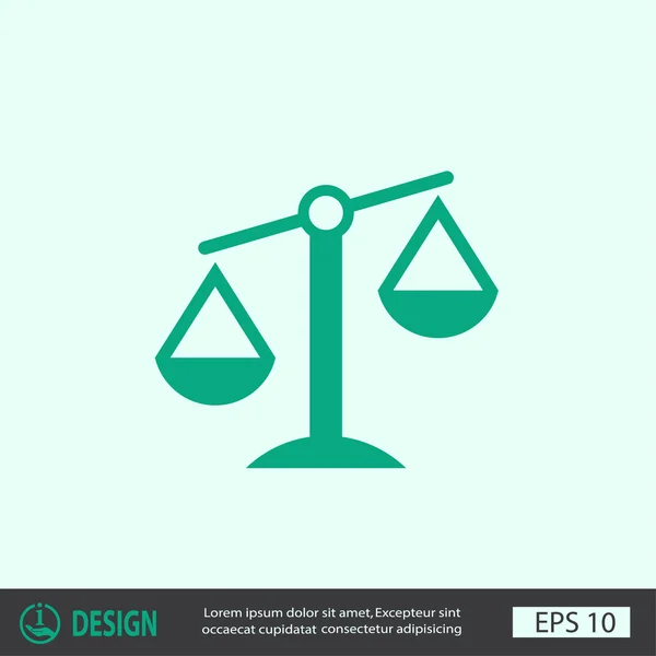 Escalas pictográficas de justicia — Vector de stock