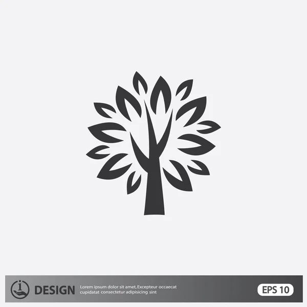 Ikony Symbols sylwetka drzewa — Wektor stockowy