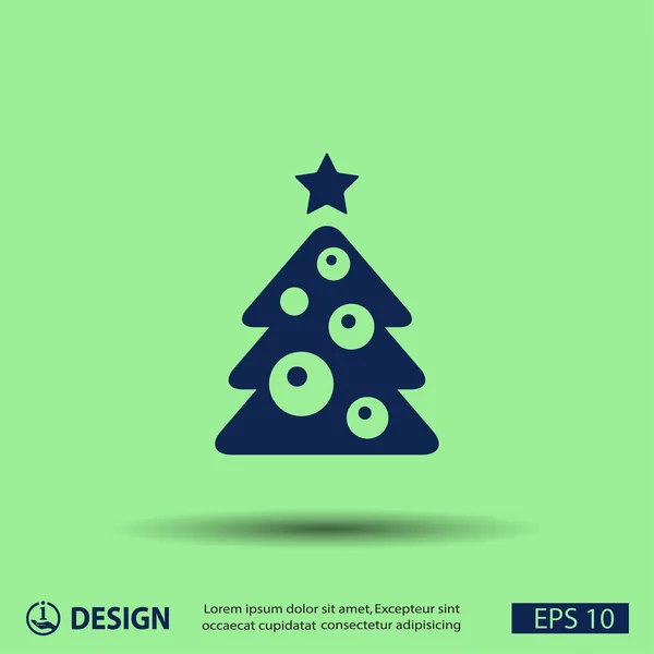 Pictograph of christmas tree — Stock Vector